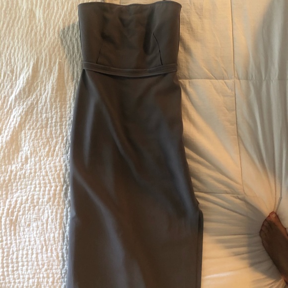 Elizabeth and James Taupe Midi Dress - Picture 4 of 5